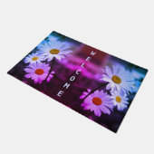 Farblich und modern Lila und blau Fußmatte (Schrägansicht)