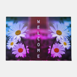 Farblich und modern Lila und blau Fußmatte