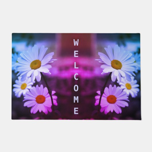 Farblich und modern Lila und blau Fußmatte (Vorderseite)