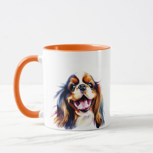 Farblich und niedlich Cavalier King Charles Spanie Tasse (Links)