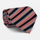 Farblich und schwarz gestreift krawatte (Gerollt)