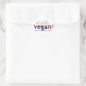 Farblich Vegan Herz-Aufkleber (Tasche)