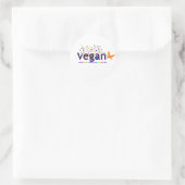 Farblich Vegan Runder Aufkleber (Tasche)