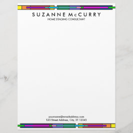 Farblich verklebtes Glas Briefbogen