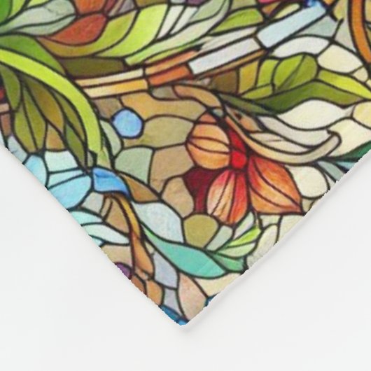 Farblich verklebtes Glas Fleecedecke (Ecke)