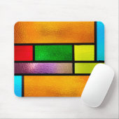 Farblich verklebtes Glas Mousepad (Mit Mouse)