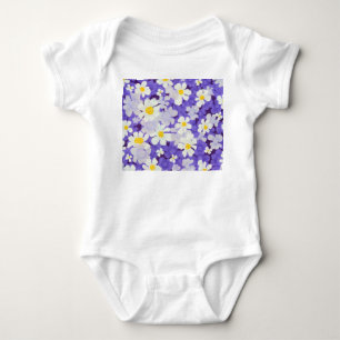 Farblich Vintag: Muster nahtloser Blume Baby Strampler