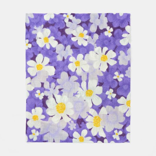 Farblich Vintag: Muster nahtloser Blume Fleecedecke (Vorderseite)