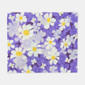 Farblich Vintag: Muster nahtloser Blume Fleecedecke (Vorderseite (Horizontal))