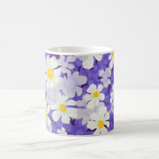 Farblich Vintag: Muster nahtloser Blume Kaffeetasse (Mittel)
