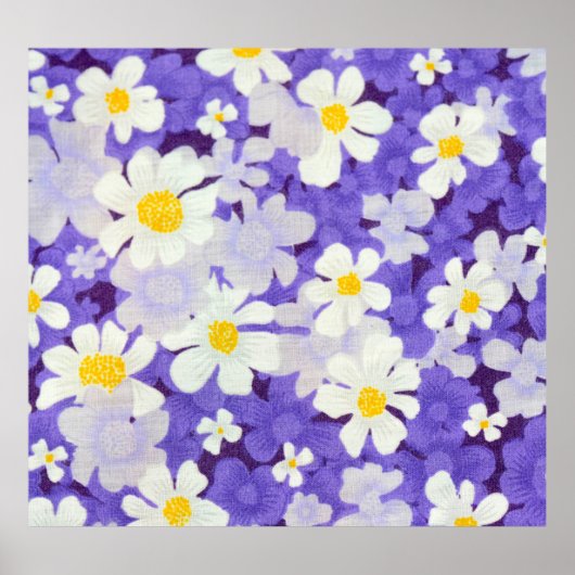 Farblich Vintag: Muster nahtloser Blume Poster (Vorne)