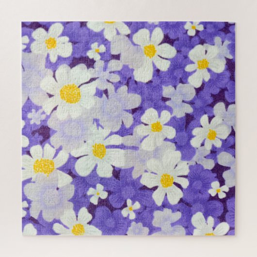 Farblich Vintag: Muster nahtloser Blume Puzzle (Vertikal)
