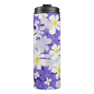 Farblich Vintag: Muster nahtloser Blume Thermosbecher