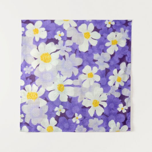 Farblich Vintag: Muster nahtloser Blume Wandteppich (Vorderseite)