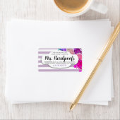 Farblich Vintage Blumenseife oder Parfümeretikette Adressaufkleber (Insitu)