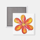 Farblich weißes Orange und Gelb Magnet (Vorderseite/Rückseite)