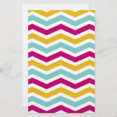 Farblich Zickzack Briefpapier (Vorne/Hinten)