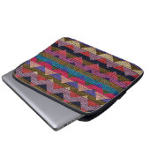 Farblich Zickzack Zigzag Burlap Jute #2 Laptopschutzhülle (Vorne Knopf)