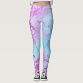 Farbliche Abstrakte Farbmuster Leggings (Vorderseite)