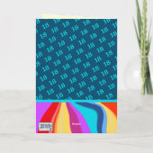 Farbliche Abstrakte Inspirivity Custom Age Birthda Karte (Rückseite)