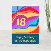 Farbliche Abstrakte Inspirivity Custom Age Birthda Karte (Vorderseite)