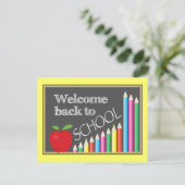 Farbliche Begrüßung in der Schule Postkarte (Stehend Vorderseite)