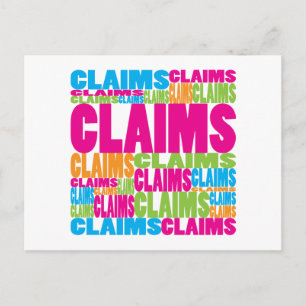 Farbliche Behauptungen Postkarte