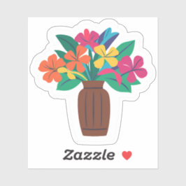 Farbliche Blume Aufkleber