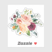 Farbliche Blume Aufkleber (Blatt)