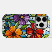 Farbliche Blume aus Hartglas Case-Mate iPhone Hülle (Rückseite (Horizontal))