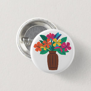 Farbliche Blume Button