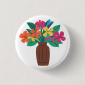 Farbliche Blume Button (Vorderseite)