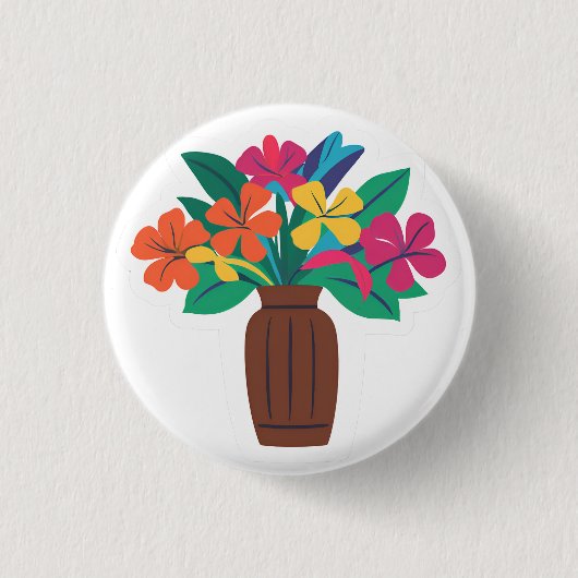 Farbliche Blume Button (Vorderseite)