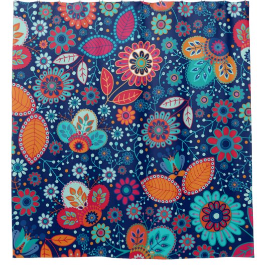 Farbliche Blume Duschvorhang (Vorderseite)