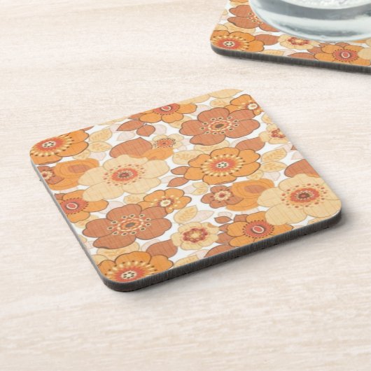 Farbliche Blume Getränkeuntersetzer (Linke Seite)