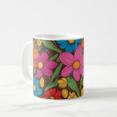Farbliche Blume Kaffeetasse (Vorderseite Links)