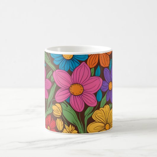Farbliche Blume Kaffeetasse (Mittel)
