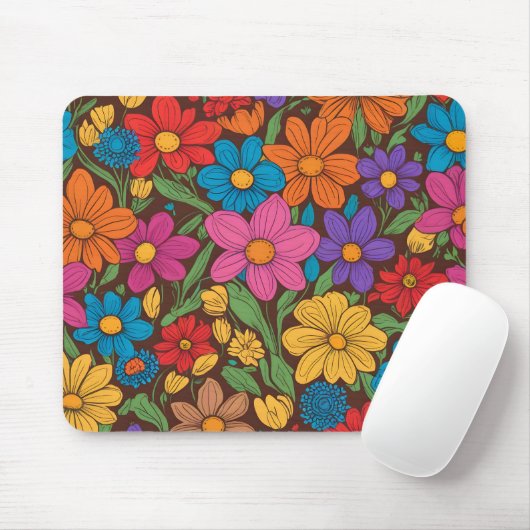 Farbliche Blume Mousepad (Mit Mouse)