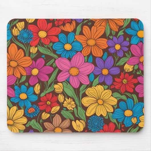 Farbliche Blume Mousepad (Vorne)