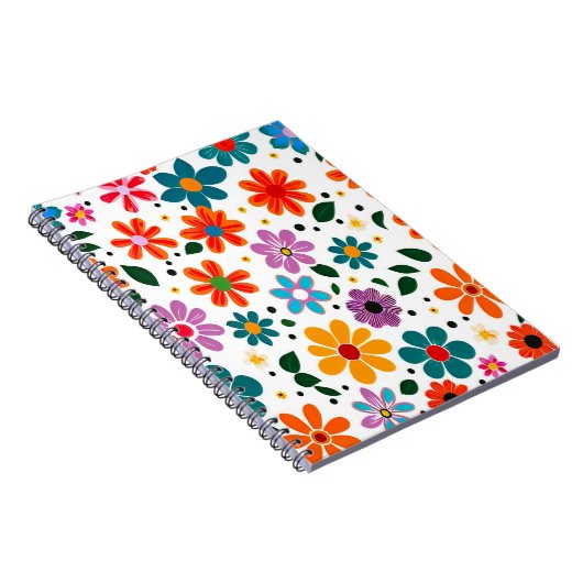 Farbliche Blume Notizblock (Rechte Seite)