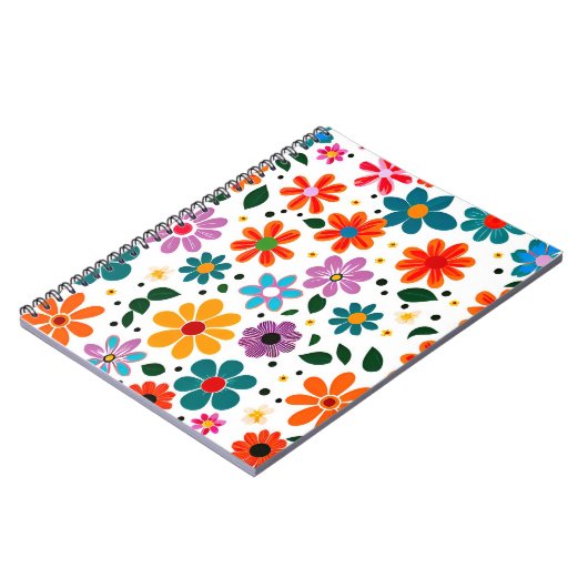 Farbliche Blume Notizblock (Linke Seite)