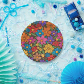 Farbliche Blume Pappteller (Party)