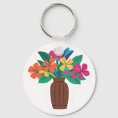 Farbliche Blume Schlüsselanhänger (Vorderseite)