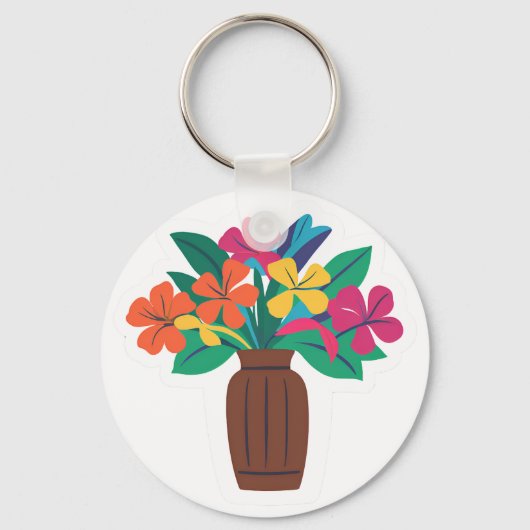 Farbliche Blume Schlüsselanhänger (Vorderseite)