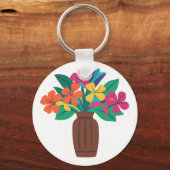 Farbliche Blume Schlüsselanhänger (Vorderseite)