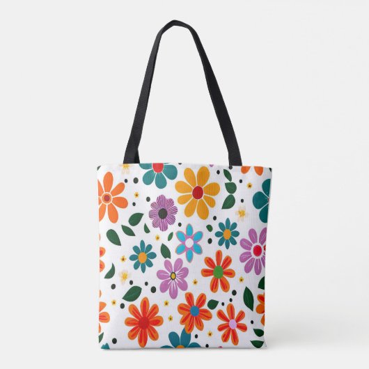 Farbliche Blume Tasche (Rückseite)