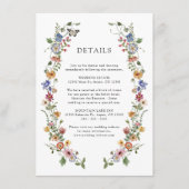 Farbliche Blumendetails Begleitkarte (Vorderseite)