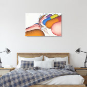 Farbliche Darstellung eines DNA-Strangs Leinwanddruck (Insitu (Schlafzimmer))