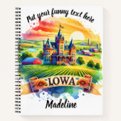 Farbliche Darstellung eines ikonischen Bauernhofs Notizblock (Vorderseite)