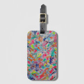 Farbliche Darstellung in Acrylfarbe Gepäckanhänger (Vorderseite Vertikal)